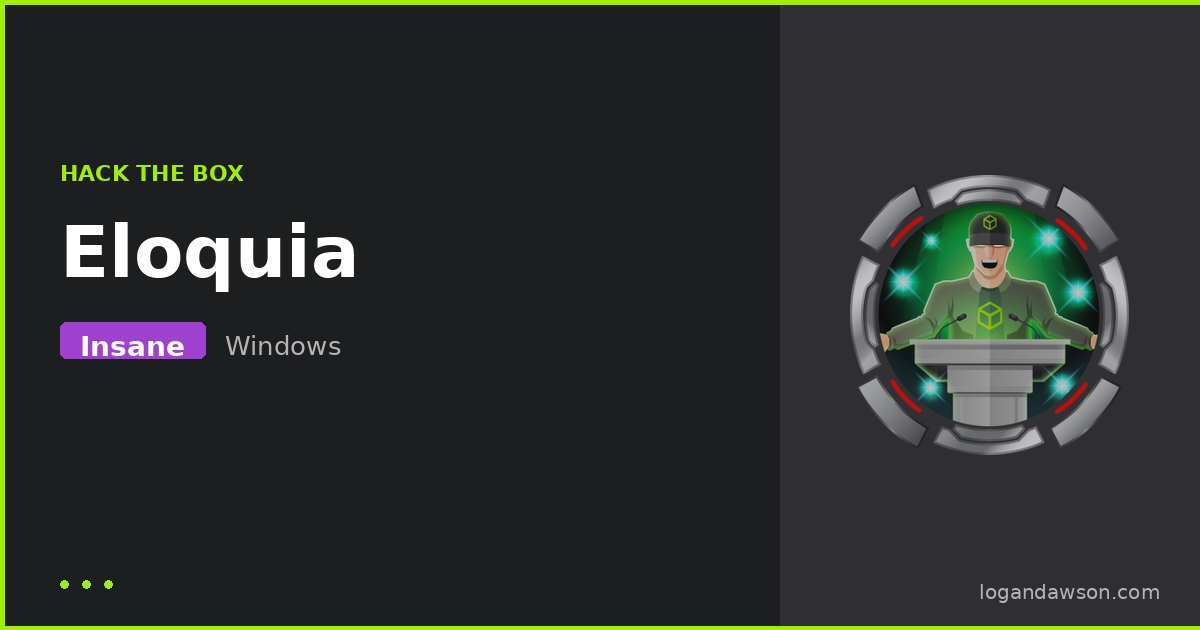 Eloquia — Insane Windows machine walkthrough cover