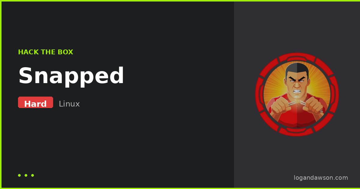 Snapped — Hard Linux machine walkthrough cover