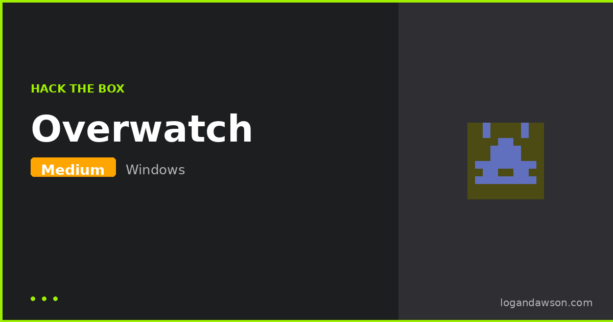 Overwatch — Medium Windows machine walkthrough cover