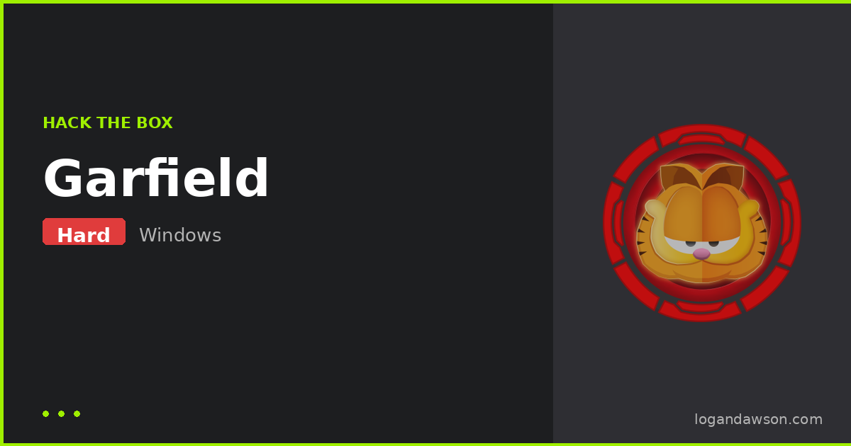 Garfield — Hard Windows machine walkthrough cover