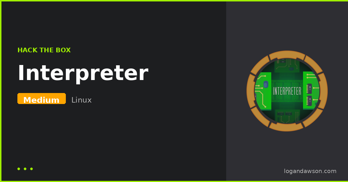 Interpreter — Medium Linux machine walkthrough cover