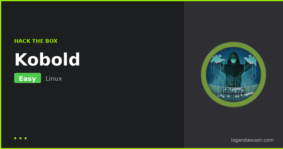 Kobold — Easy Linux machine walkthrough cover