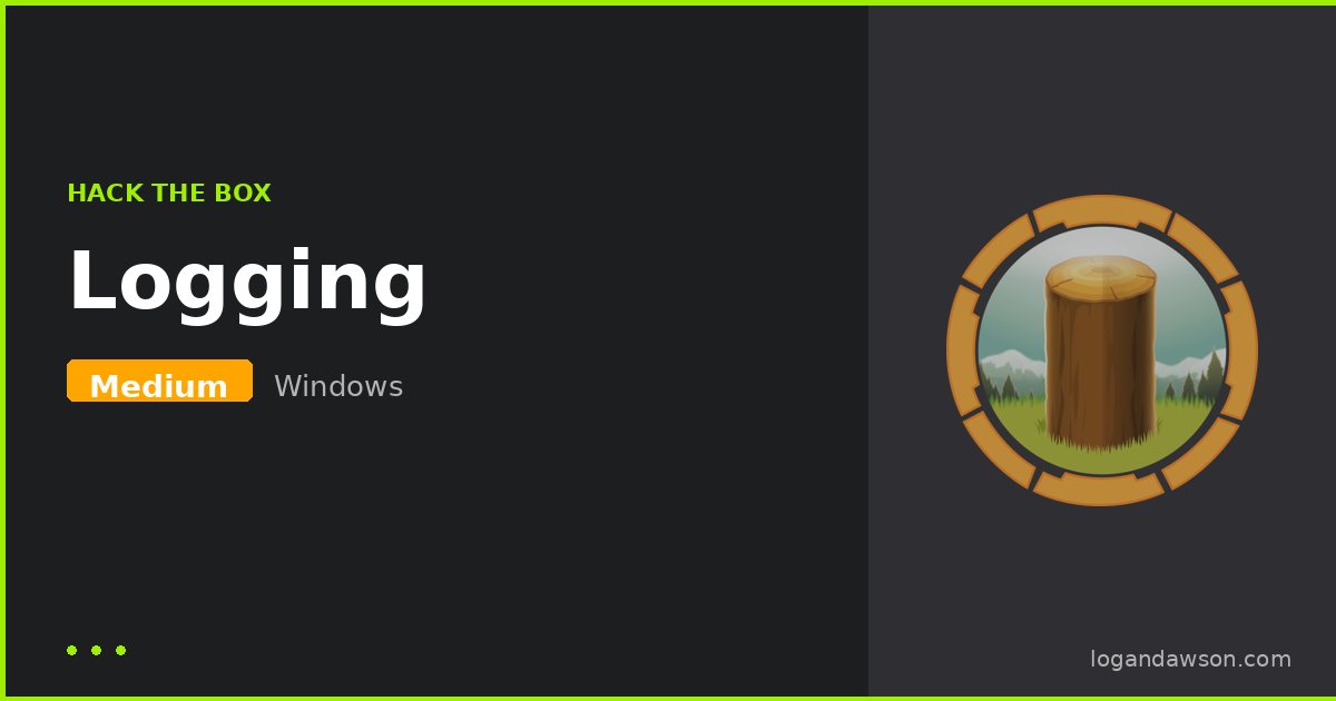 Logging — Medium Windows machine walkthrough cover
