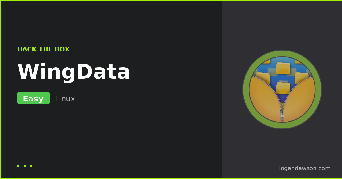WingData — Easy Linux machine walkthrough cover