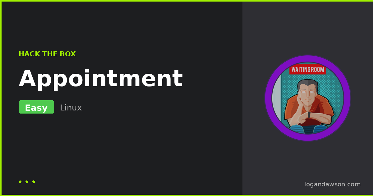 Appointment — Very Easy Linux machine walkthrough cover