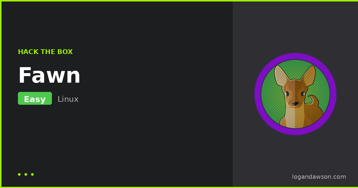Fawn — HackTheBox Unix machine walkthrough cover
