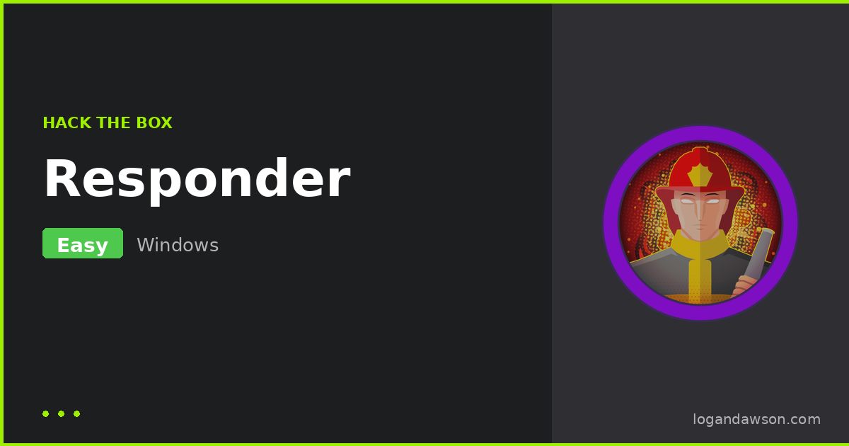 Responder — Very Easy Windows machine walkthrough cover